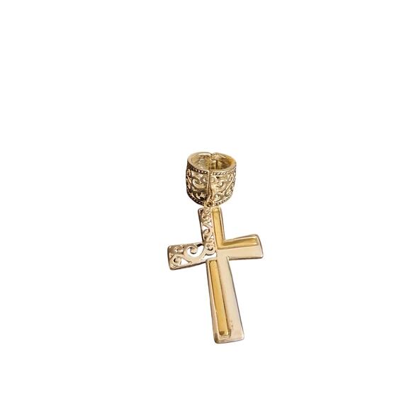 DANGLING CROSS RING, GOTHIC STYLE( costume jewelry) - Picture 1 of 5